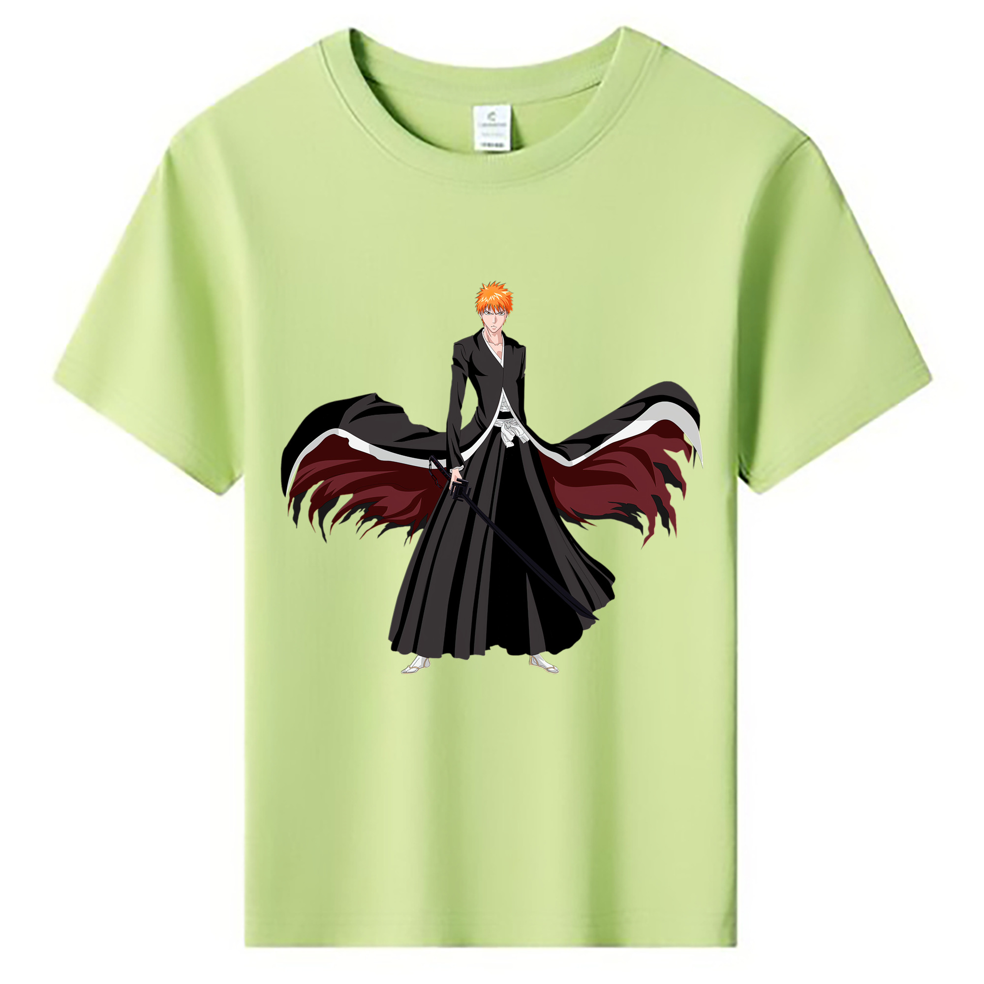 （画像用） ブリーチ 黒崎一護（くろさき いちご）BLEACH Kurosaki Ichigo 綿100％キッズTシャツ（フロントプリント）